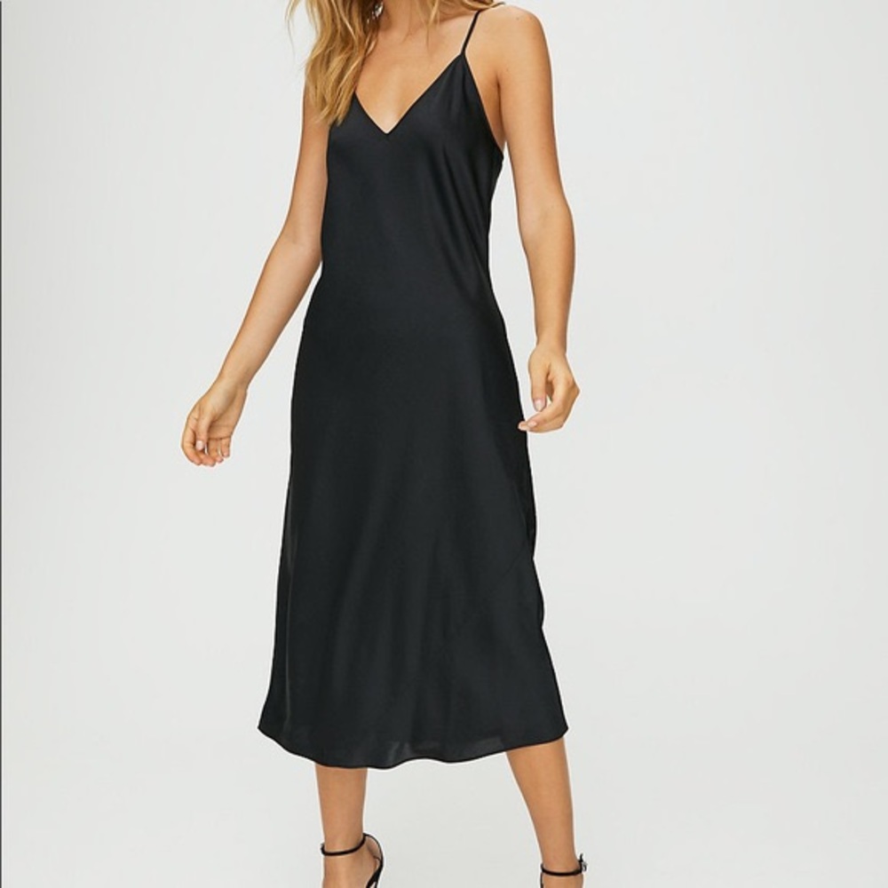 Aritzia - Babaton - black slip dress size S